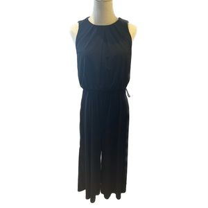 Stunning black jumpsuit with drawstring. Brand London Times. Size 8.
